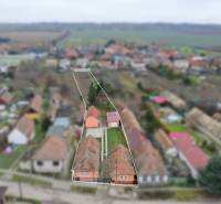 Ein Einfamilienhaus in Čechynce mit Garten und Wirtschaftsgebäuden.