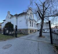 Gebäude in der Vajanského-Straße in Prešov mit einem Baum und geparkten Autos.