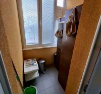 Geräumiger Balkon in einer 4-Zimmer-Wohnung mit Kunststofffenstern und Stauraumlösungen.