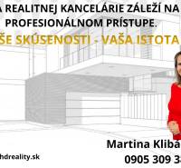 Immobilienbüro mit professionellem Ansatz. Kontakt zu Martina Klibániová und Webseite von HD Realty.