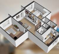 3-Zimmer-Wohnung mit Holzbodenoptik und geräumigem Interieur.