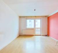 Ein Zimmer einer 3-Zimmer-Wohnung mit Holzboden und Balkon.