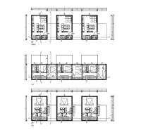 Der Grundriss der Einfamilienhäuser in Čiovo zeigt die Raumaufteilung der verschiedenen Stockwerke der Villa.