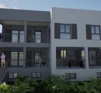 Das Ferienapartment in Čiovo bietet Balkone mit Aussicht und ein modernes Außendesign.