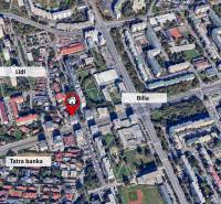 Luftaufnahme von Bratislava - Podunajské Biskupice in der Nähe der Kazanská-Straße, nahe Lidl, Billa.