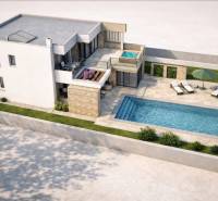 Luxusvilla mit Pool auf einem Grundstück in Ljubač, ideal zum Wohnen und Entspannen.