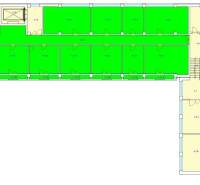 Grundriss der Büros mit Raumbezeichnungen in der Alten Vajnorská in Bratislava - Nové Mesto.
