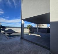 Villa in der Straße Zukve, Vrsi, mit Terrasse und Pool, umgeben von Palmen.