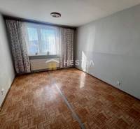 Ein Zimmer in einer 3-Zimmer-Wohnung mit einem Boden in Holzoptik und hellgrauen Wänden.