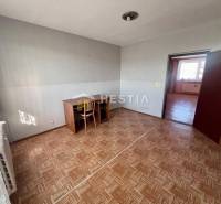 Ein Zimmer in einer 3-Zimmer-Wohnung mit einem Holzboden und einem einfachen Schreibtisch.