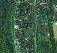 Luftaufnahme der Parzellierung von Grundstücken für Wohnzwecke in der Gemeinde Haniska.