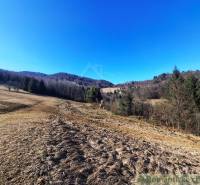 Landschaft von landwirtschaftlichen und forstwirtschaftlichen Flächen in Hronec mit weitläufigen Wiesen und Wäldern.