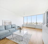 Wohnzimmer mit Holzboden, großen Fenstern und einem bequemen Sofa in einer Zweizimmerwohnung.