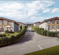 Hütten mit Terrassen und Blick auf die Berge in Dolná Lehota in der Straße Dolná Lehota.