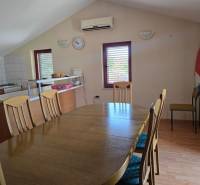 Innenraum mit Tisch und Stühlen, Küche, Boden mit Holzdekor, Besondere Immobilien.