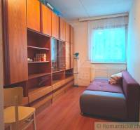 Ein Zimmer mit einem Sofa, Schränken und einem Holzboden in einem Einfamilienhaus.