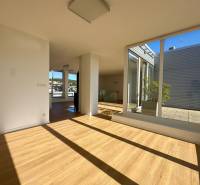 Geräumige 4-Zimmer-Wohnung mit großen Fenstern und Holzboden-Dekor.