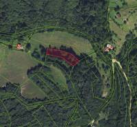 Katasterkarte der landwirtschaftlichen und forstwirtschaftlichen Grundstücke in der Gemeinde Lazy pod Makytou.