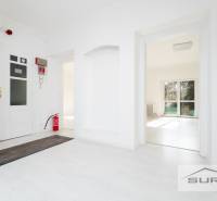 Helles Interieur einer 4-Zimmer-Wohnung mit Holzboden und Feuerlöscher.
