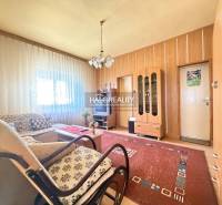 Wohnzimmer in einem Einfamilienhaus mit Licht aus dem Fenster, Holzwanddekoration und Möbel.