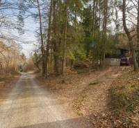 Naturlandschaft mit einem Waldweg auf Erholungsgrundstücken in Holčíkovce.