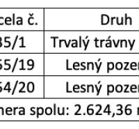 Pozemkové údaje: Eigentumsblatt, Parzellen, Art, Fläche, Miteigentumsanteil.