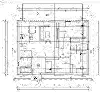 Grundriss des Erdgeschosses des Einfamilienhauses in der Hubinska-Straße in Moravany nad Váhom.