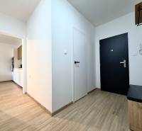 Innenraum einer Einzimmerwohnung mit Holzboden und weißen Wänden.