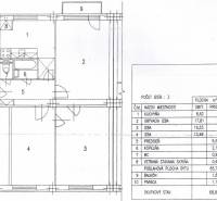 Grundriss einer 3-Zimmer-Wohnung mit Raumaufteilung und Balkon.