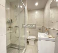 Badezimmer in einer Einzimmerwohnung mit Badewanne, Dusche und Waschbecken.
