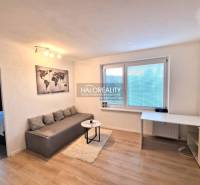 Helles Wohnzimmer in einer 3-Zimmer-Wohnung mit Holzboden und Esstisch.