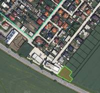 Luftaufnahme von Grundstücken - Gewerbe in Kráľová nad Váhom, in der Nähe von Wohngebieten.