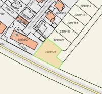 Katasterkarte der Grundstücke - Gewerbegebiet in Kráľová nad Váhom, hervorgehobenes Grundstück mit der Nummer 3299/421.
