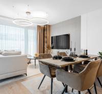 Wohnbereich mit Esstisch und Holzboden in einer 3-Zimmer-Wohnung.