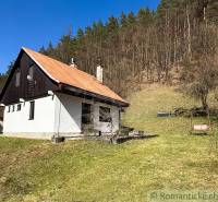Eine Hütte in Moštenica am Waldrand, umgeben von Grün, mit einer Schaukel im Garten.