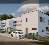 Ein Einfamilienhaus in der Stadt Nin in der Straße Nin mit weißer Fassade und einem modernen Auto davor.