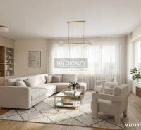 Wohnzimmer in einem Einfamilienhaus mit bequemer Couch, Teppich und Holzboden.