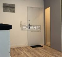 Eingangsflur in einer 2-Zimmer-Wohnung mit Holzdekorboden und einfacher Ausstattung.