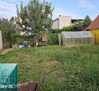 Ein Garten mit Pavillon und Gewächshaus hinter einem Einfamilienhaus in der Straße in Turen.