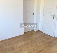 Innenraum eines Einfamilienhauses mit weißen Türen und einem Boden in Holzoptik.