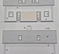 Projekt eines Einfamilienhauses in Sasinkovo in der Sasinkovo-Straße mit einfacher Dachkonstruktion.