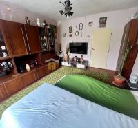 Wohnzimmer in einem Einfamilienhaus mit antiken Möbeln und Dekorationen, Holzboden mit Holzdekor.
