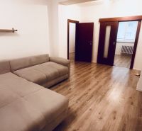 Wohnzimmer mit bequemer Couch und Holzboden in einer 3-Zimmer-Wohnung.