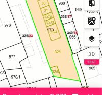 Grundstücksplan in der Štúrova-Straße in Nitrianske Rudno, bestimmt für Wohnbaugrundstücke.
