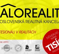 Werbebanner der Immobilienagentur Háloreality mit auffälliger gelber und roter Grafik.