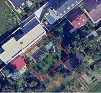 Luftaufnahme des Baugrundstücks für Wohnzwecke in der Hrušovská in Bratislava, Vrakuňa.