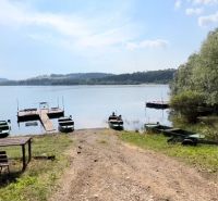 Liptovská Sielnica bietet Hütten mit Zugang zum See und Anlegestellen für Boote.