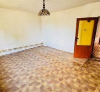 Ein Zimmer mit Holzboden und einer Lampe in einem Einfamilienhaus.