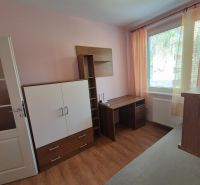 Ein Zimmer in einer 4-Zimmer-Wohnung mit Möbeln und einem Boden in Holzoptik.