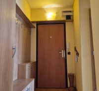 Eingangsflur mit Schrank und Boden in Holzoptik in einer 4-Zimmer-Wohnung.